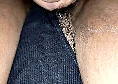 My Unshaved Cunt got So SMELLY after GYM - I Made My Boyfriend SNIFF and STROKE