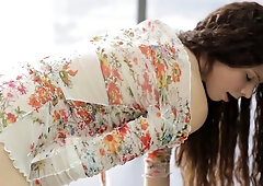 Peachy Gorgeous Teen Fucks Herself With A Dildo