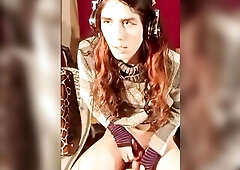 Riding sex tool and masturbating