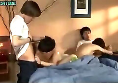 Cute argentina s foursome hard bareback sex blowjob eat cum