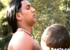 Hard-Core Sans A Condom Faggot Fuck-A-Thon Outdoor