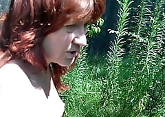 Hotwife Steffi waters Steffi's Garden