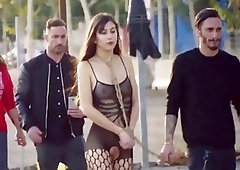 She's tied up and then used by everyone in there