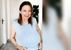 Hawt GILF teasing by giant melons