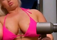 Chubby Blonde MILF Showing Her Big Boobs