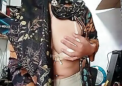 Big Boobs Hijab TS Masturbates Till She Cums