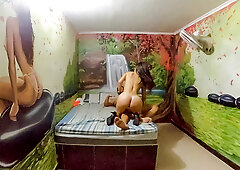 Wild sex in latina jungle house