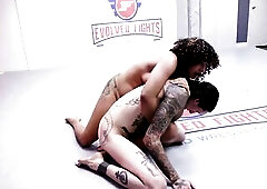 In Nature's Garb Mixed Wrestling Fight With Daisy Ducati Vs Ruckus With Face Sitting Snatch And Booty Eating