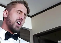 Sexy young lovers celebrate 2018 with uncut cock worshipping and hard ass pounding in black and whit