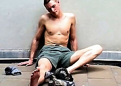 Fetishist deviant charms you while mouthing his jiggly toes