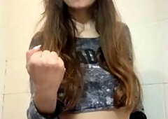 Your Naughty Girlfriend Gets Hot On Video Call Teasing You Before My Bath (spanish W/ English Subs)