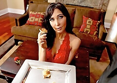 Fake-boobed brunette Diana Prince nicely penetrated by massive dick