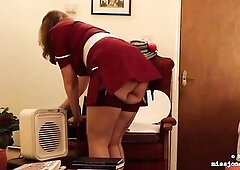 Nurse Jones visits nasty old guy in his home and gives Jim a treat, flashing, teasing & playing.