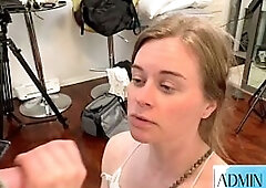 PMV girlfriend used coarse in front of mirror