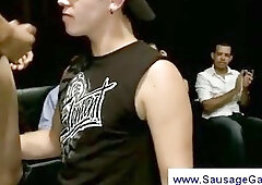 Malestripper shoots load on a cute guy