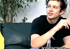 Fag Youthful Boys Chainsmoke and Blow Meaty Meatpipe Energetically