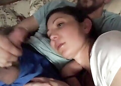 Filming his wife throat teasing ally's rod