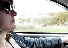 Squirting in car. Hot mamma Mother I'd Like To Fuck stops car on side of road, masturbates vagina, gets meaty juicy climax. Squirt