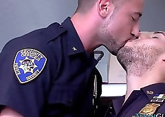 Cops buff pecs jizzed