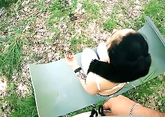 Backstage with Ebony Lynn - POV Free Use Outdoor Biggest Facial (Freeuse Movie scene)