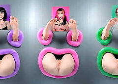 Gloryhole Fucking Three Assholes Through a Wall, Fucking Three Girls