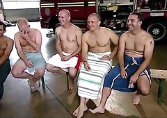 Daddy Bombeiros Get a Testicular Exam by Amateur Medic45h