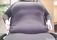 Food Baby in Taut Ebony Suit
