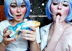 Rei Ayanami Found Her Christmas Gift under C Christmas Tree - Cosplay Bad Dra...