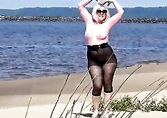 A matter of joke mother i'd like to fuck with nylon butt and titties on beach