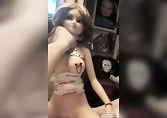 Screwed my Elf Jmdoll in her V-Day Cowgirl Outfit Creamed her Twat