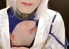 masturbation by cosplay crossdresser