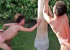 friends nail neighbour Twins bare By The Pool