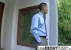 Brunette hair babe Yasmine de Leon is ballgagged and screwed