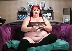 Big boobs have solo masturbation