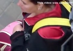 Looking to the neckline