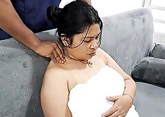 Relaxing massage for a charming and sexy older woman