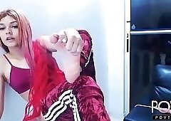 Redhead teen Melisa feet fetish foreplay Cam