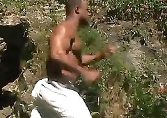 Horny Latinos Creamy Outdoor Sex