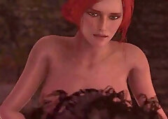 Triss Merigold swallowed magic potions and had a hawt fuckfest with a biggest jock.