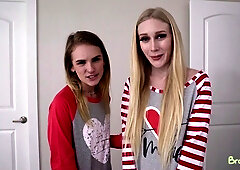 Emma Starletto And Natalie Knight Step Sibling Valentin - amateur threesome