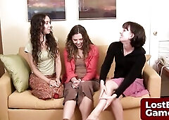 This day, we're playing Disrobe Alternative Paper Scissors with Lily Elise and Amber. The rules are easy: every round, the loser sheds a piece of