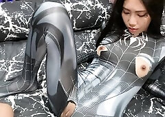 Small Spider Beauty can't hold her Lustful side