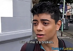 Straight latino pov sucks dick for cash