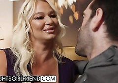 London River gets her large titties worshipped by fan, in a hotel bang!