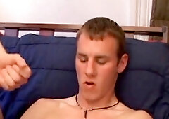 Five young guys in intense cum initiation