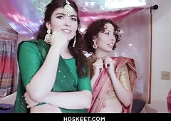 Naudi Nala, Satine Summers And Nikki Slick In Indian Bachelorette Party Turns Into Stripper Fuck-fest!