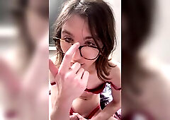 Youthful blameless trans hotty gives u JOI instructions