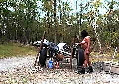 Discovered an old junkyard to explore, undressed certainly.