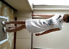 Chinese goddess cock trample shoejob footjob a maszing cumshot