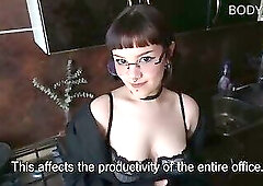 the WHOLE OFFICE jerks off to this goth OFFICE SIREN
